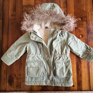 BabyGap Toddler Sherpa-Lined Parka Size 2